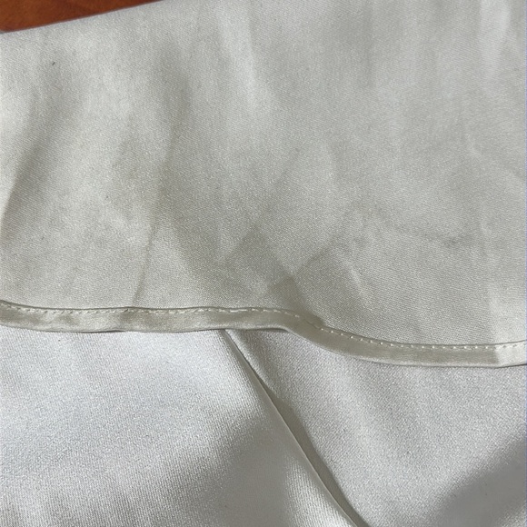 IEENA for Mac Duggal Sleeveless V Neck Spaghetti Strap Maxi Dress - White - 6 - Picture 10 of 11